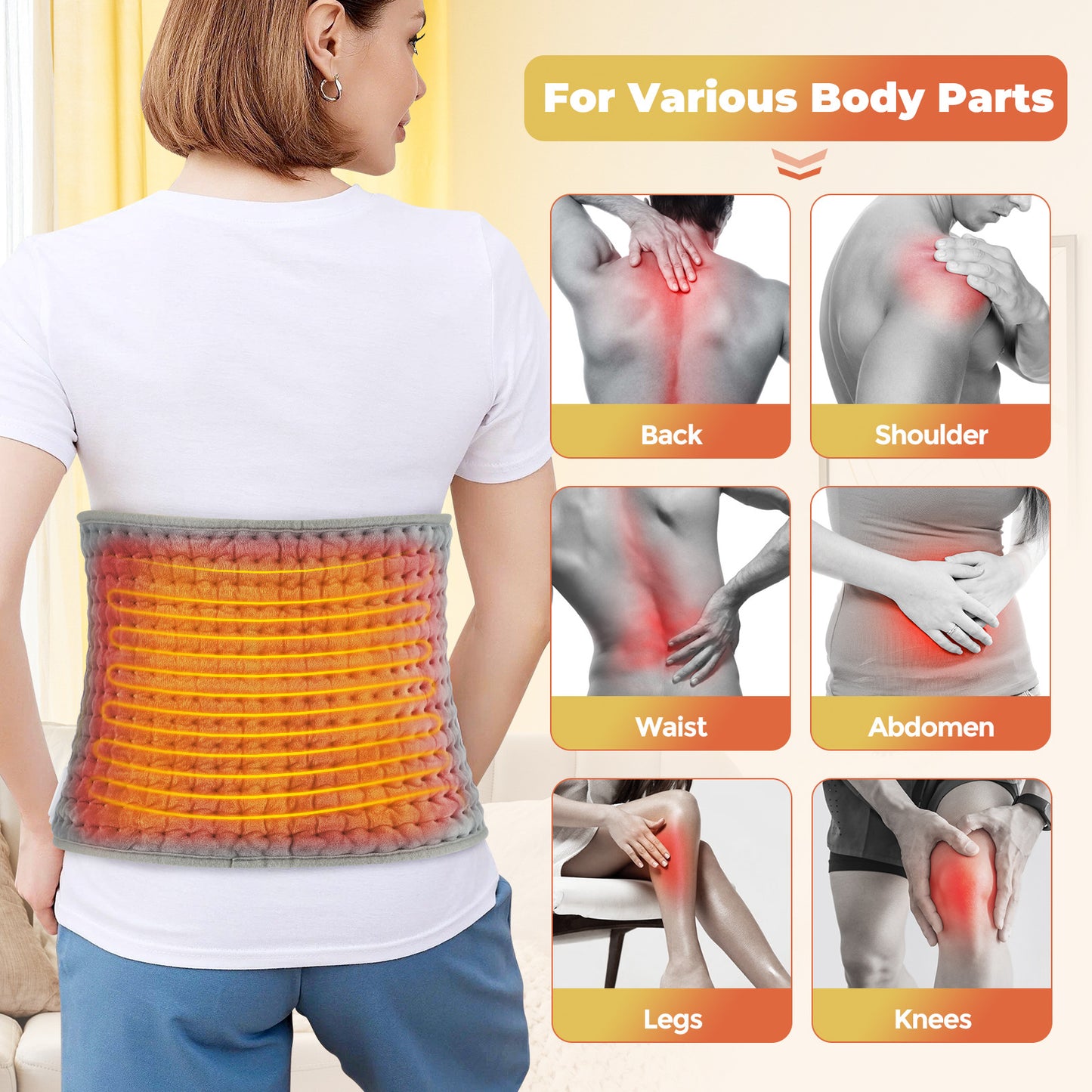 Heated Back Support Belt