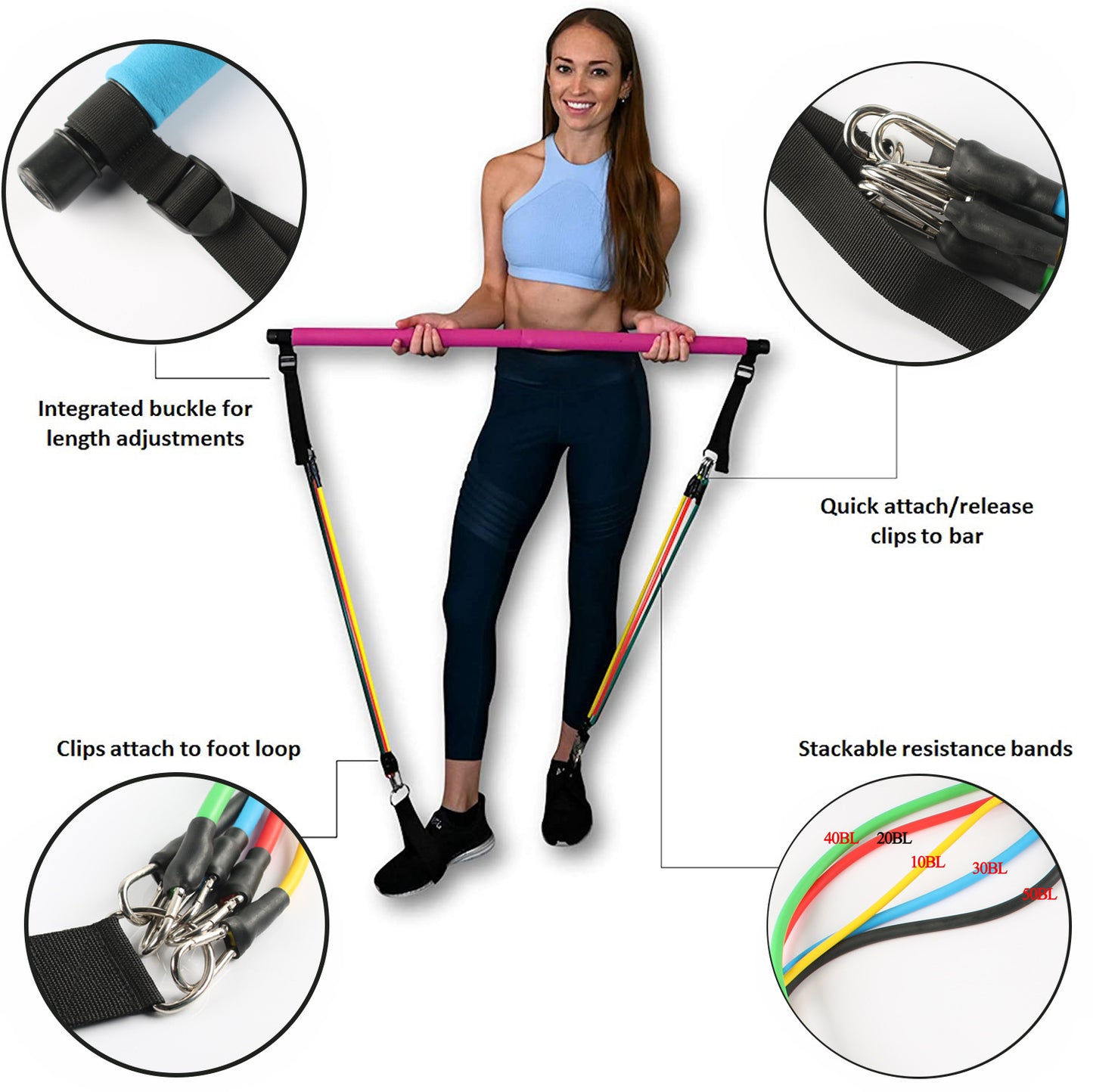 Yoga Pilates Resistance Bar